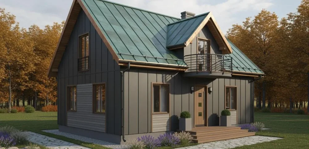 Проект Двухэтажный дом 12 на 8, 124 м2