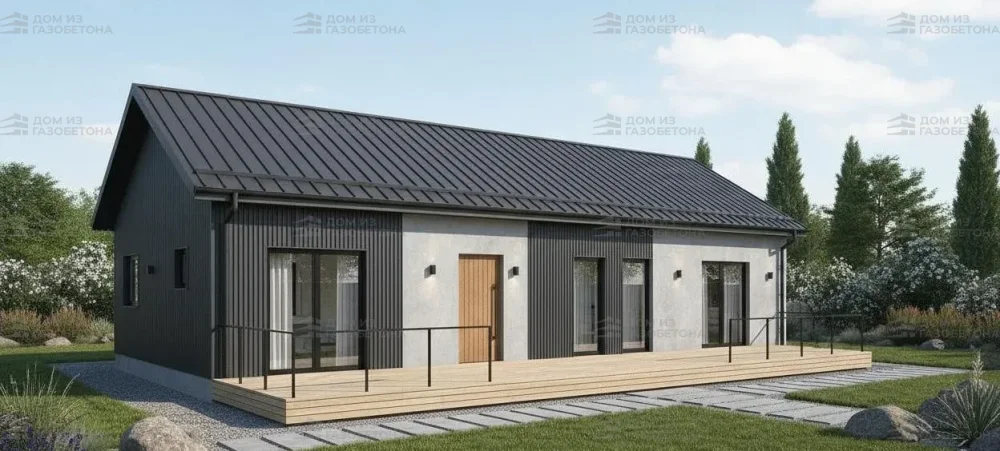 Проект Одноэтажный дом 19 на 13, 160 м2