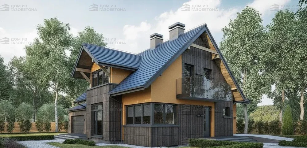 Проект Двухэтажный дом 13 на 10, 229 м2