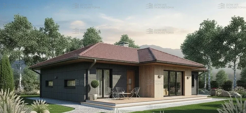 Проект Одноэтажный дом 12 на 18, 130 м2