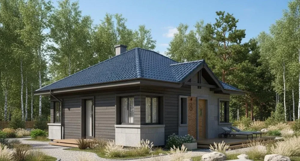 Проект Одноэтажный дом 9 на 9, 63 м2