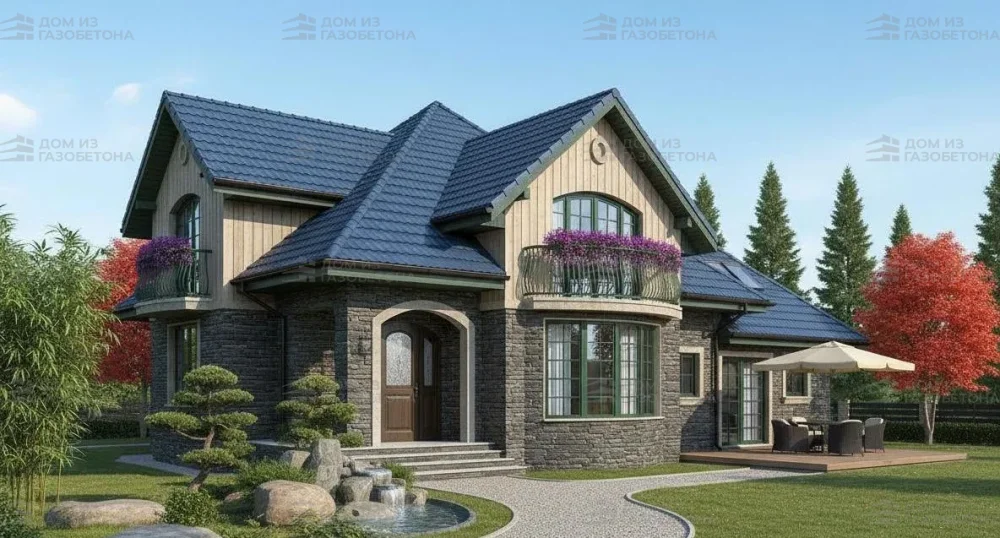 Проект Двухэтажный дом 18 на 14, 257 м2