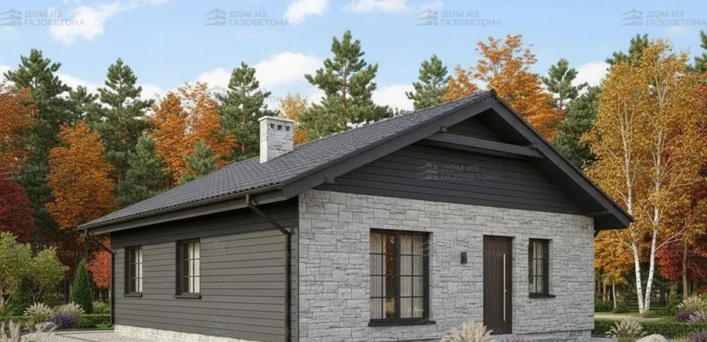 Проект Одноэтажный дом 10 на 11, 78 м2