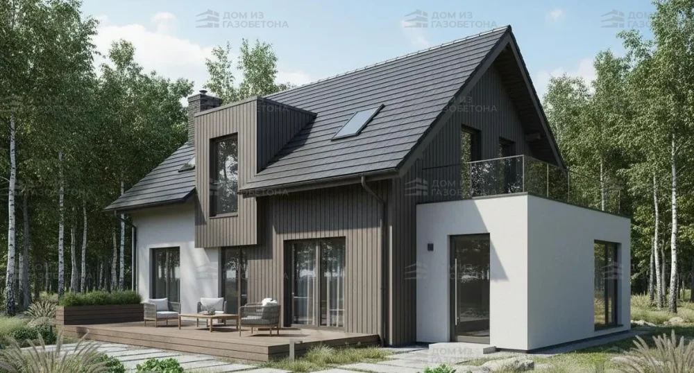 Проект Двухэтажный дом 15 на 10, 150 м2