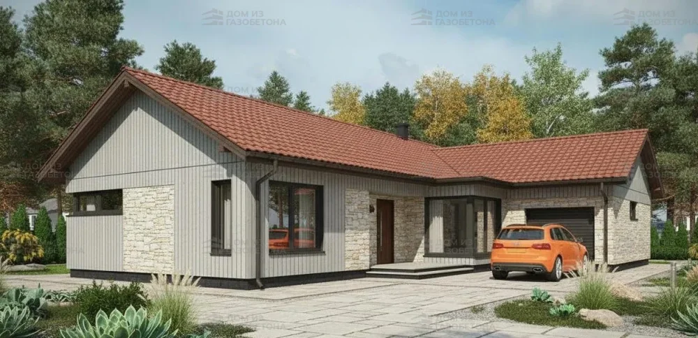 Проект Одноэтажный дом 16 на 17, 144 м2