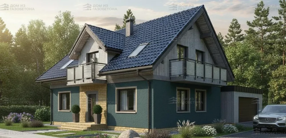 Проект Двухэтажный дом 12 на 9, 160 м2